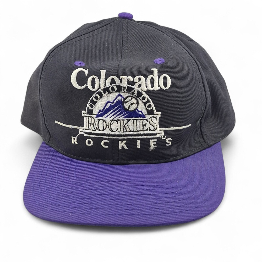 Vintage 90's Colorado Rockies MLB Snapback Trucker Baseball Hat Cap Logo
